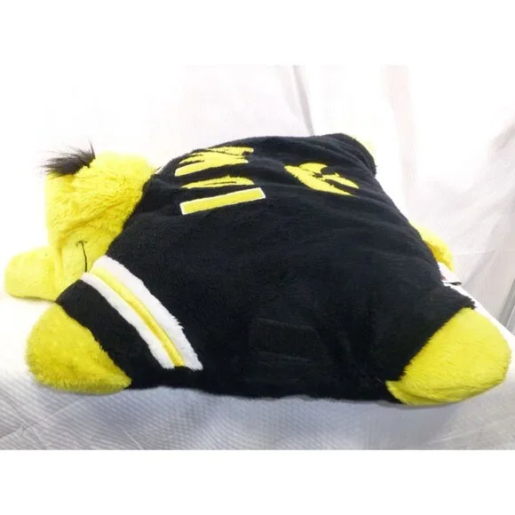 Iowa Hawkeyes Black & Yellow Pillow Pets Plush Toy Pillow 18" Surface Washable - Picture 9 of 12